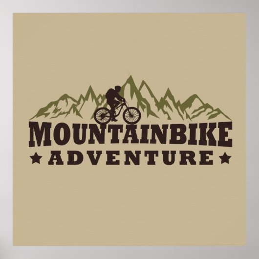 terreinavontuur met mountainbike poster (Voorkant)