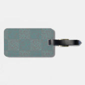 Terreinpatroon groen 01b met twee tonen bagagelabel (Achterkant horizontaal)