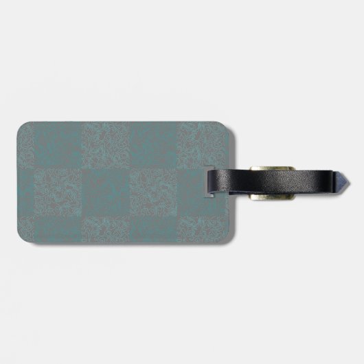 Terreinpatroon groen 01b met twee tonen bagagelabel (Achterkant horizontaal)