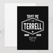 Terrell Gepersonaliseerde Naam Verjaardag Cadeau Kaart (Voorkant / Achterkant)