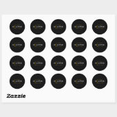 Terrell Texas Solar Eclipse Ronde Sticker (Vel)