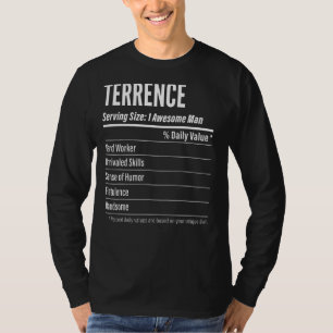 Terrence Serving Size Voedingslabel Calorieën T-shirt