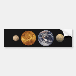 Terrestrial Planet Size Comparison Sticker