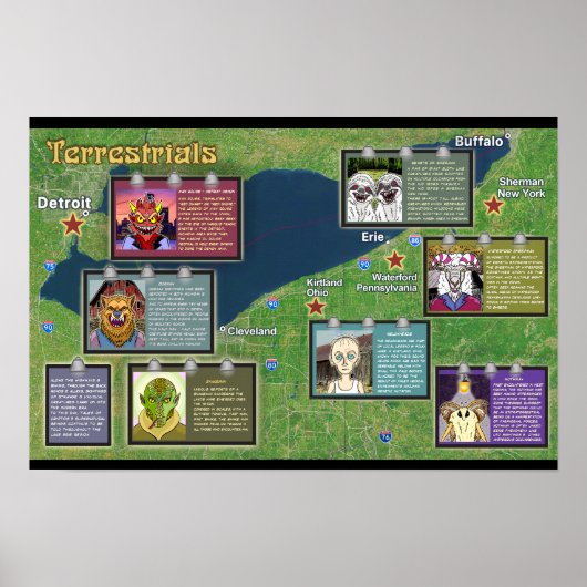 Terrestrials Poster Erie Lake Erie Officiële Merch (Voorkant)
