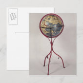 Terrestrisch Wereldbol dat de Indische Oceaan toon Briefkaart (Voorkant / Achterkant)