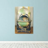 Terrestrisch wereldbol en hemelzee canvas afdruk (Insitu (Houten vloer))