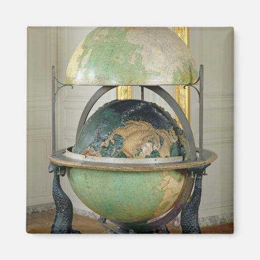 Terrestrisch wereldbol en hemelzee magneet (Voorkant)
