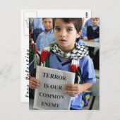 Terreur is ons gemeenschappelijke vijandelijke Bri Briefkaart (Voorkant / Achterkant)