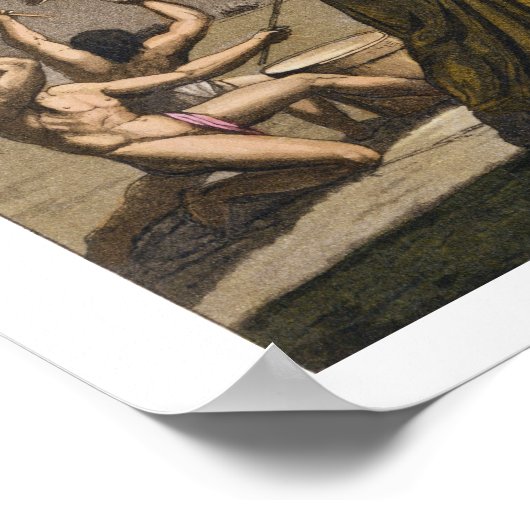 Terreur van de Peruvianen tijdens een eclipse van  Poster (Hoek)