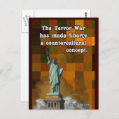 Terreuroorlog en tegenculturele vrijheid briefkaart (Voorkant / Achterkant)