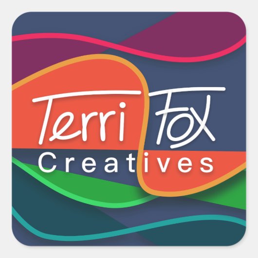 Terri Fox Creatives Vierkante Sticker (Voorkant)