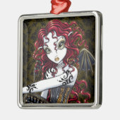 "Terri" Gothic Red Rose Fairy Fantasy Ornament (Links)