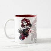 "Terri" Gothic Red Rose Tattoo Fairy Art Mok (Links)