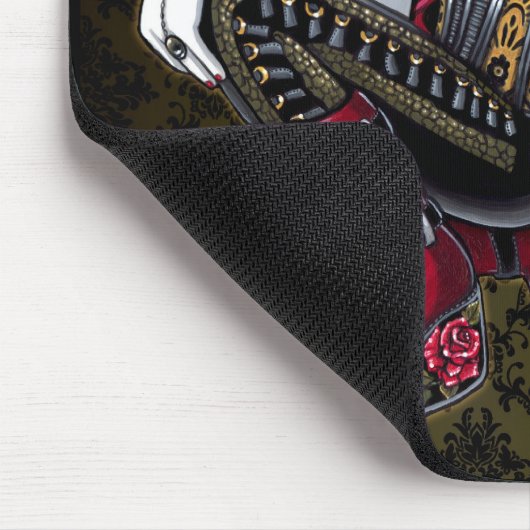 "Terri" Gothic Red Rose Tattoo Fairy Art Mousepad Muismat (Hoek)