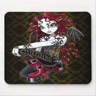 "Terri" Gothic Red Rose Tattoo Fairy Art Mousepad Muismat