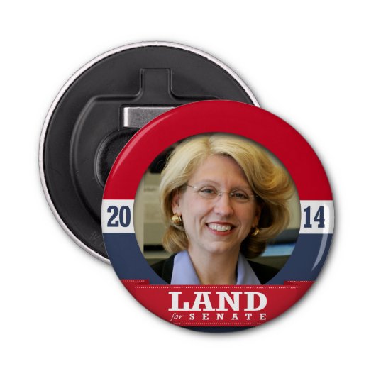 TERRI LYNN LAND CAMPAIGN BUTTON FLESOPENER (Voorkant)