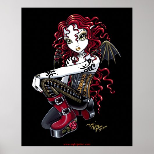 Terri Red Tattooed Faerie Poster (Voorkant)