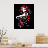 Terri Red Tattooed Faerie Poster (Keuken)