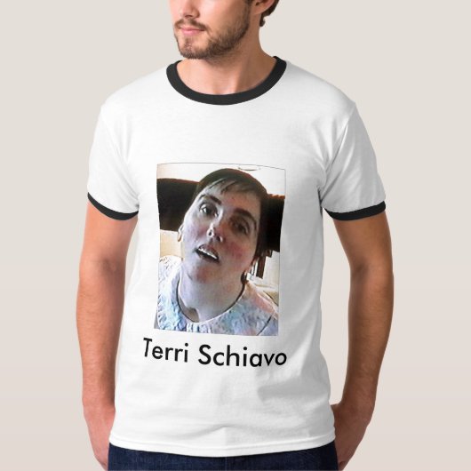 Terri Schiavo Ate de paus T-shirt (Voorkant)