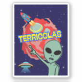 terricolas - buitenaardse angst van mensen sticker (Voorkant)