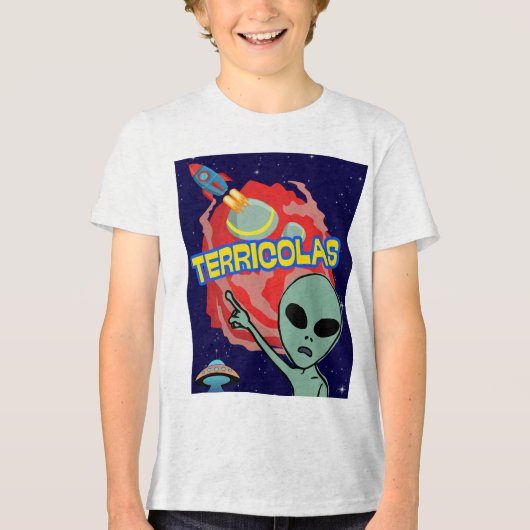 terricolas - buitenaardse angst van mensen Tri-Blend shirt (Voorkant)