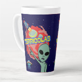 Terricolas - buitenaardse angst voor mensen latte mok (Linkerhoek)