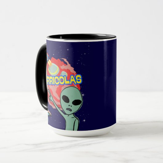 Terricolas - buitenaardse angst voor mensen mok (Voorkant links)