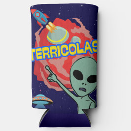 Terricolas - buitenaardse angst voor mensen seltzer blikjeskoeler