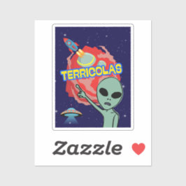 Terricolas - buitenaardse angst voor mensen sticker