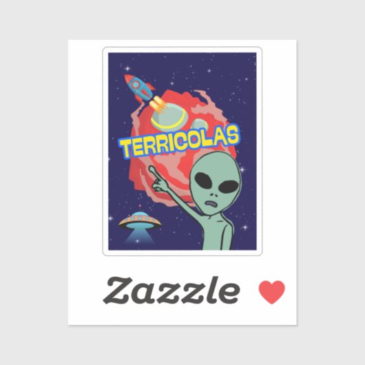 Terricolas - buitenaardse angst voor mensen sticker (Vel)