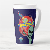 terricolas - buitenaardse schrik van mensen latte mok (Rechterhoek)