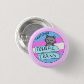 Terrieke trans ronde button 3,2 cm (Voorkant /achterkant)