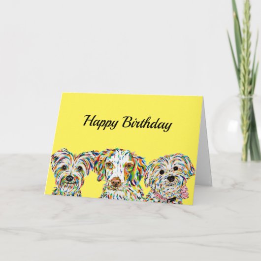 Terrier Brittany Spaniel Bichon Card Kaart (Voorkant)