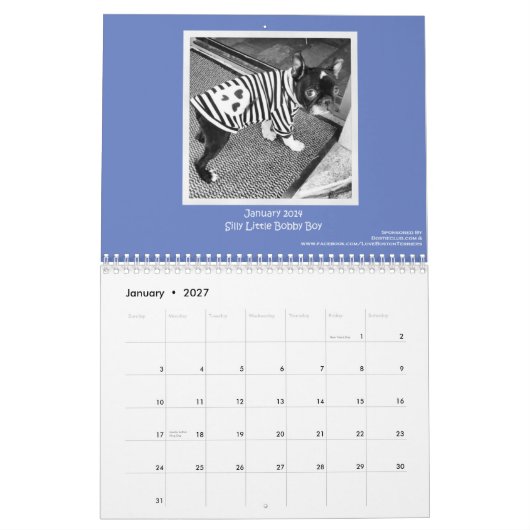 Terrier Calendar 2014 Boston Kalender (Jan 2027)