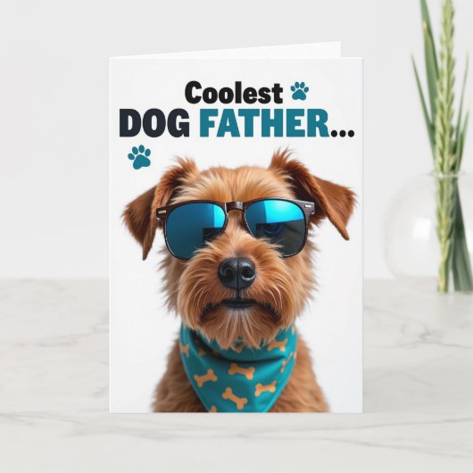 Terriër Coolste Papa Kaart (Voorkant)