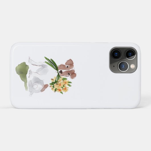 Terrier Dog Bloemen Sweet Pet Lover Tech Case-Mate iPhone Case (Achterkant (horizontaal))