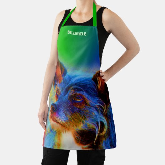 Terrier Dog Face Abstract gepersonaliseerd Schort (Insitu)