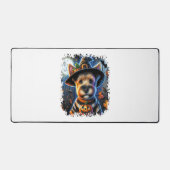 Terrier Dog Halloween Square Bureaumat (Voorkant)