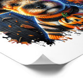 Terrier Dog Halloween Square Poster (Hoek)