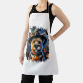 Terrier Dog Halloween Square Schort (Insitu)