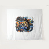 Terrier Dog Halloween Square Wandkleed (Voorkant (horizontaal))