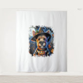 Terrier Dog Halloween Square Wandkleed (Voorkant)