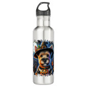Terrier Dog Halloween Square Waterfles (Voorkant)