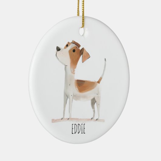 Terrier Dog Keramisch Ornament (Rechts)