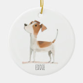 Terrier Dog Keramisch Ornament (Voorkant)