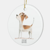 Terrier Dog Keramisch Ornament (Links)