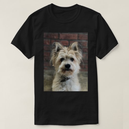 Terrier Dog Photo Personalize Cotton T-shirt (Design voorkant)