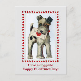 Terrier Dog Valentijns Briefkaart