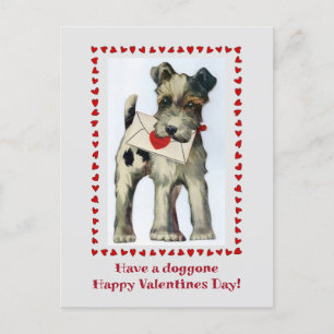 Terrier Dog Valentijns Briefkaart