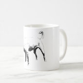 Terriër Draai, Helder Omlijning Koffiemok (Voorkant rechts)